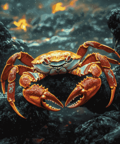 Aesthetic Crab Marine Life Diamond Painting