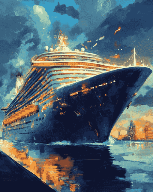 Aesthetic Cruise Ship Diamond Painting