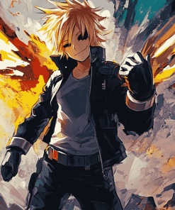 Aesthetic Denki Kaminari Anime Diamond Painting