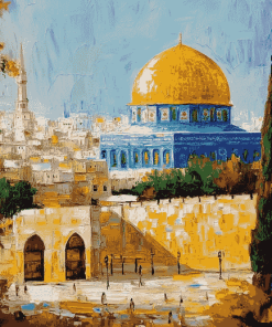 Aesthetic Dome Of The Rock Diamond Painting