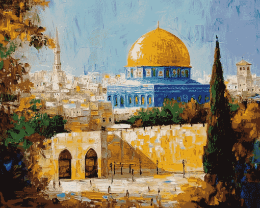 Aesthetic Dome Of The Rock Diamond Painting