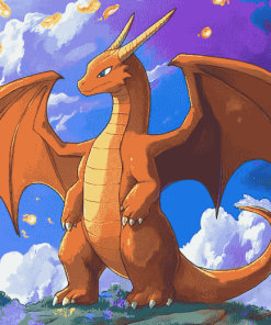 Aesthetic Dragonite Fantasy Diamond Painting