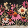 Aesthetic Echinacea Blossoms Diamond Painting