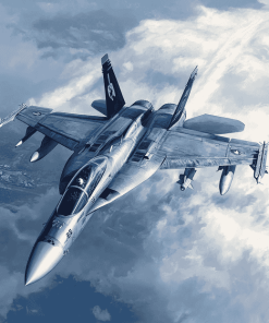 Aesthetic F18 Jet Diamond Painting