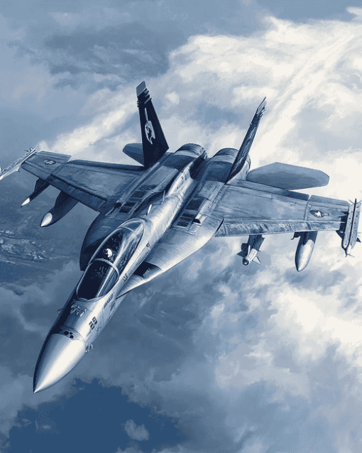 Aesthetic F18 Jet Diamond Painting