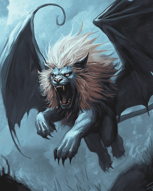 Aesthetic Fantasy Manticore Diamond Painting