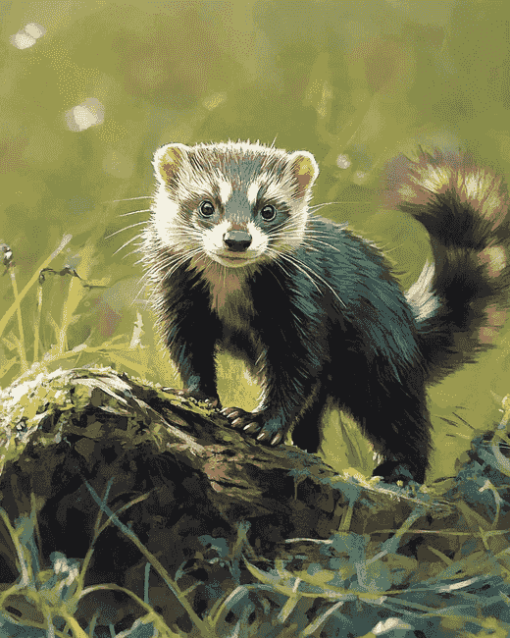 Aesthetic Ferret Diamond Painting