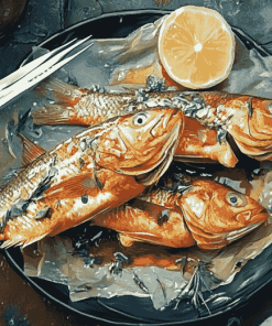 Aesthetic Fish Cuisine Diamond Painting