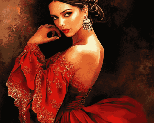 Aesthetic Flamenco Woman Diamond Painting