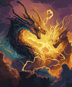 Aesthetic Ghidorah Fantasy Diamond Painting