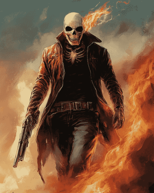 Aesthetic Ghost Rider Fantasy Diamond Painting