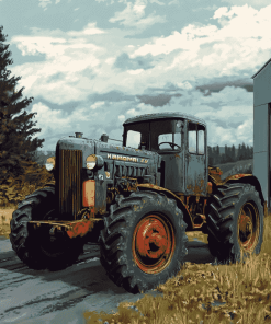 Aesthetic Hanomag Engines Diamond Painting