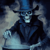 Aesthetic Hatbox Ghost Animation Diamond Painting