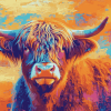 Aesthetic Highland Cattle Diamond Painting