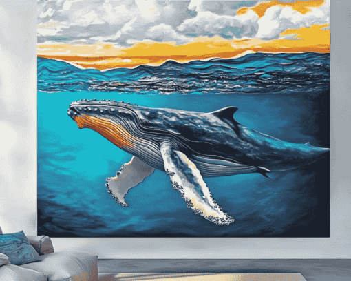 Aesthetic Humpback Whale Diamond Painting