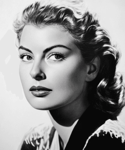 Aesthetic Ingrid Bergman Monochrome Diamond Painting