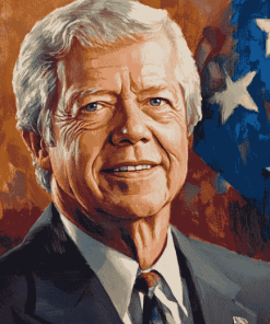 Aesthetic Jimmy Carter Diamond Painting