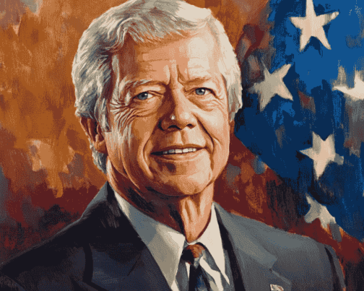 Aesthetic Jimmy Carter Diamond Painting