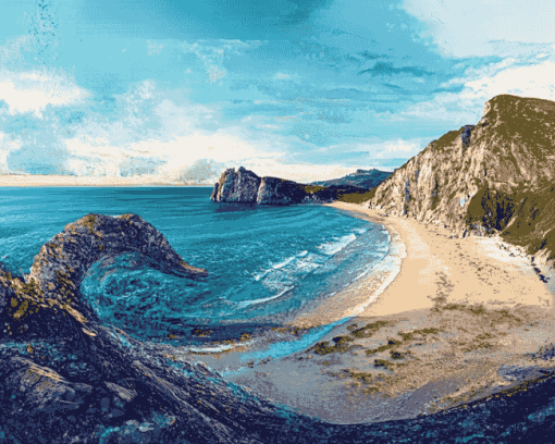 Aesthetic Jurassic Coast Diamond Painting