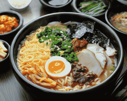 Aesthetic Korean Ramen Meals Diamond Painting