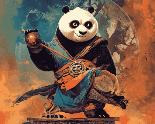 Aesthetic Kung Fu Panda Diamond Painting