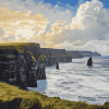 Aesthetic Lahinch Beach View Diamond Painting