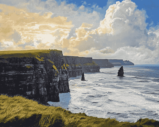 Aesthetic Lahinch Beach View Diamond Painting