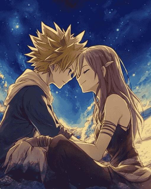 Aesthetic Lucy Natsu Anime Diamond Painting