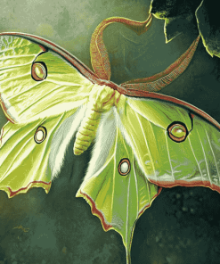 Aesthetic Luna Moth Diamond Painting