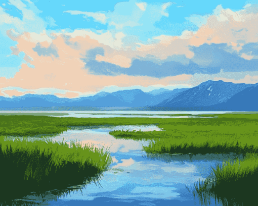 Aesthetic Marsh Landscapes Diamond Painting