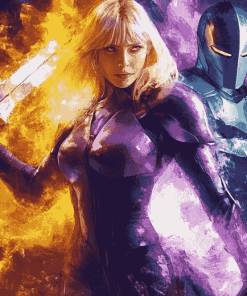 Aesthetic Marvel Superheroine Diamond Painting