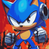 Aesthetic Metal Sonic Diamond Painting