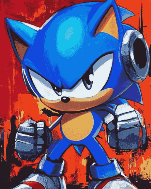 Aesthetic Metal Sonic Diamond Painting