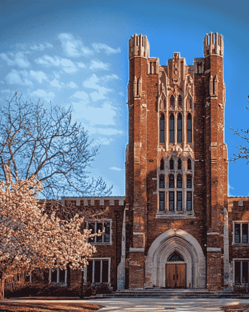 Aesthetic Michigan State University Buildings Diamond Painting