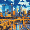 Aesthetic Minneapolis Skyline Diamond Painting