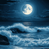 Aesthetic Moonlit Ocean Waves Diamond Painting