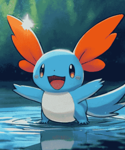 Aesthetic Mudkip Pokemon Diamond Painting