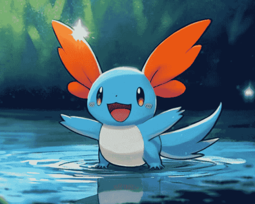 Aesthetic Mudkip Pokemon Diamond Painting