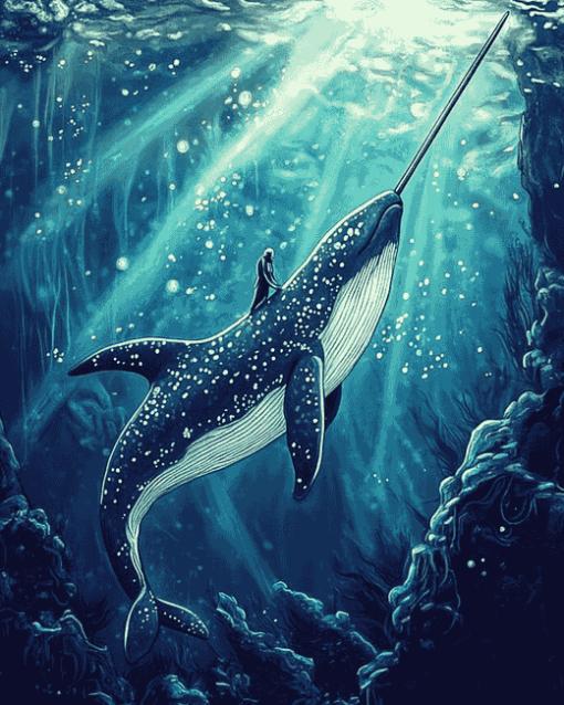 Aesthetic Narwhal Marine Diamond Painting