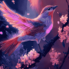 Aesthetic Neon Bird Diamond Painting