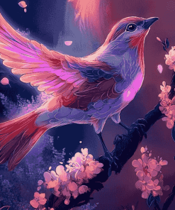 Aesthetic Neon Bird Diamond Painting