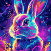 Aesthetic Neon Rabbit Diamond Painting