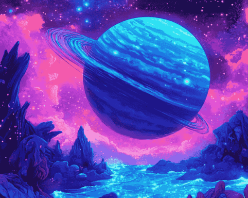 Aesthetic Neptune Space Diamond Painting