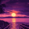 Aesthetic Ocean Sunset Diamond Painting