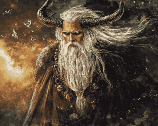 Aesthetic Odin Nordic Fantasy Diamond Painting