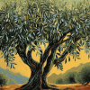 Aesthetic Olive Tree Diamond Painting