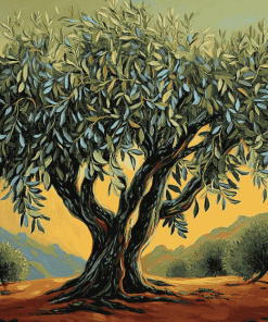 Aesthetic Olive Tree Diamond Painting