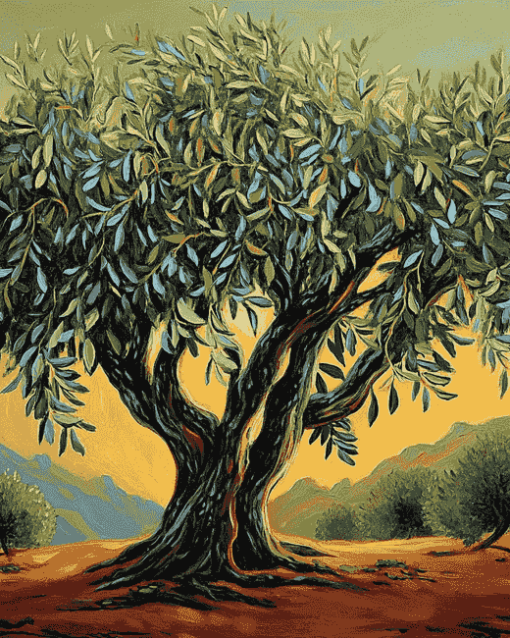 Aesthetic Olive Tree Diamond Painting