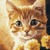 Aesthetic Orange Tabby Kittens Diamond Painting