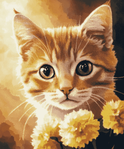 Aesthetic Orange Tabby Kittens Diamond Painting